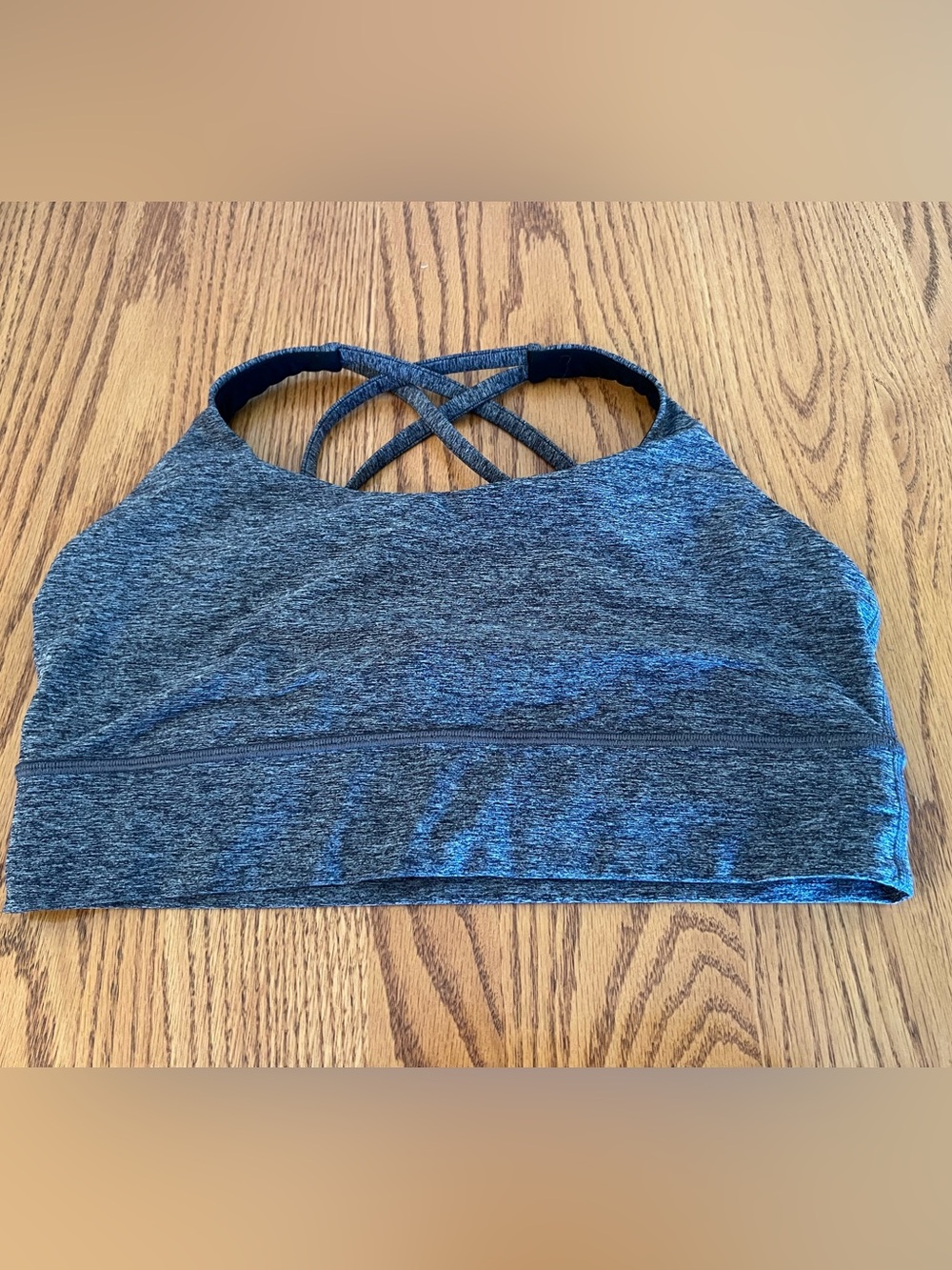 Lululemon Size 12 Gray Seamless Crisscross Sports Bra